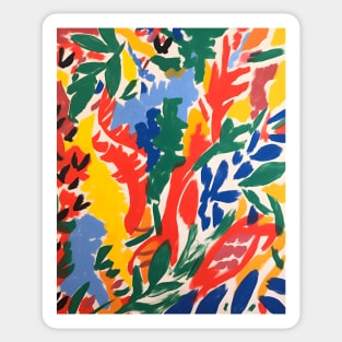 Expressionist Abstract Garden Matisse Sticker